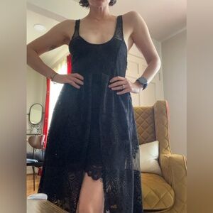 Free People Black Lace Dress